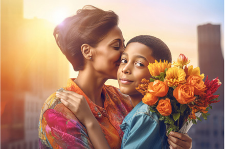 Ethnic woman flowers. Generate Ai, a Person Photo by Ylivdesign