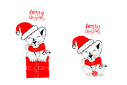 Christmas Collection - cute animals, an Animal Illustration by MM Studio (Thumbnail 4 of 12)