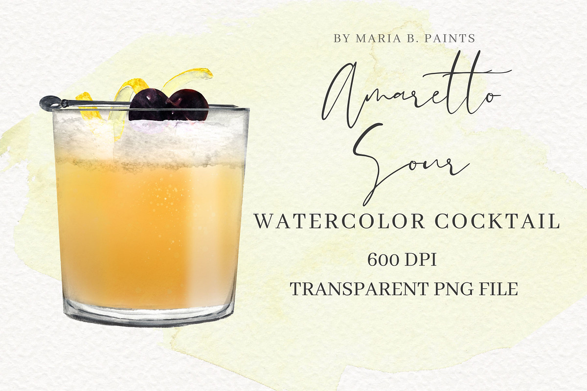 Watercolor Cocktail Illustration Set, an Illustration by Maria B. Paints (Photo 2 of 33)