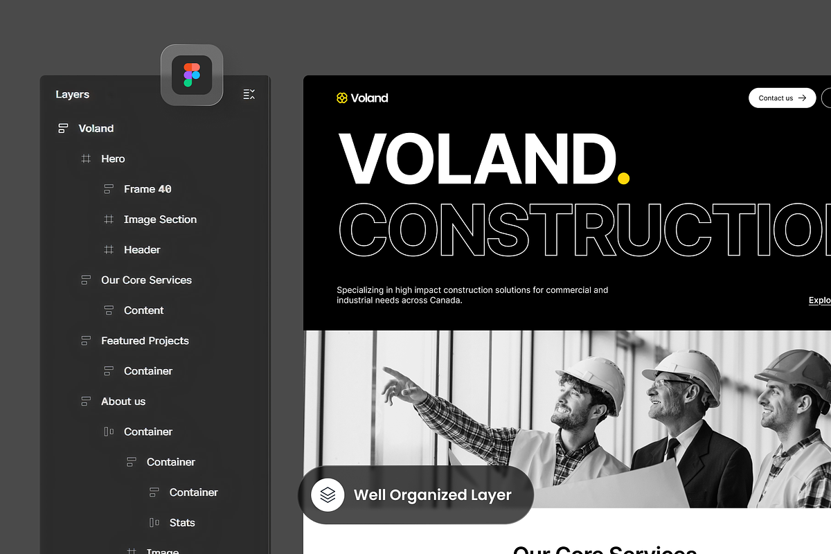 Voland - Industrial Landing Page preview 2