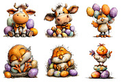 Whimsical Baby Farm Easter Clipart, an Illustration by SinaCreation (Thumbnail 5 of 11)