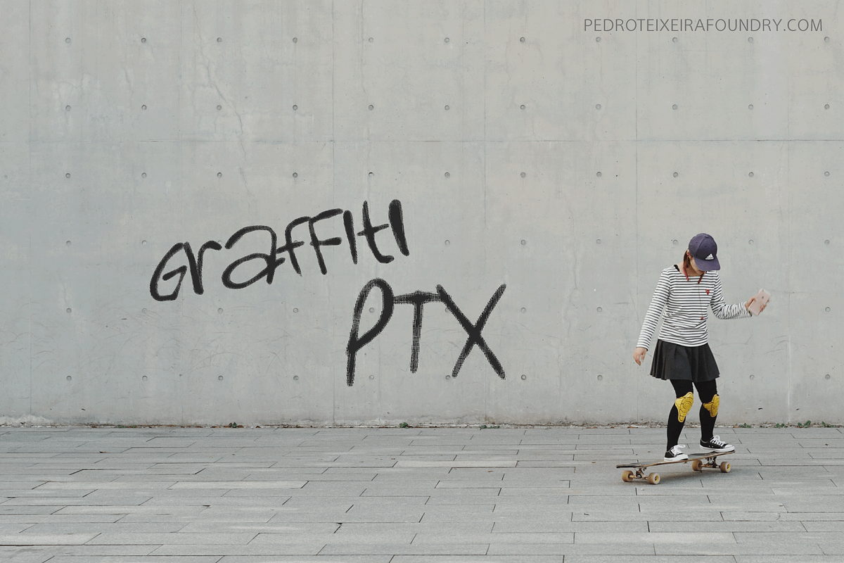 Graffiti PTx, a Sans Serif Font by vectalex (Photo 1 of 5)