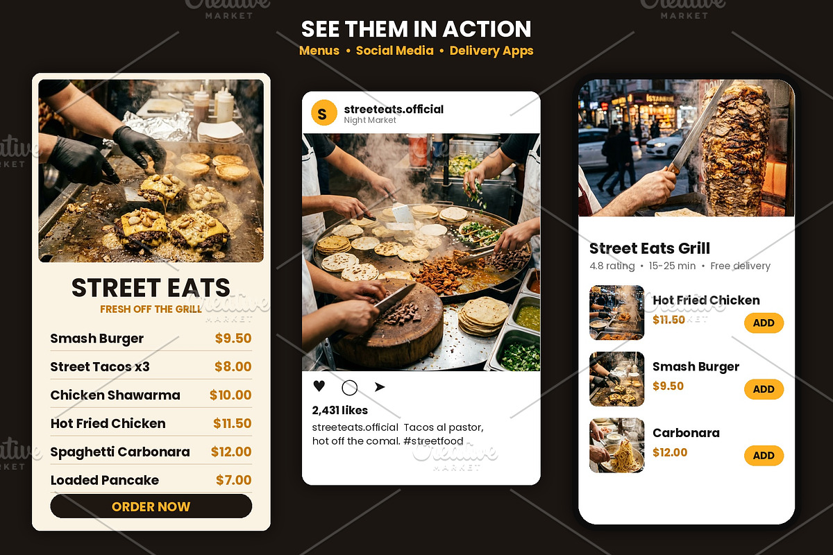Street Food Grill Photography Bundle, a Food & Drink Photo by 3d_model_tifotizi (Photo 2 of 6)