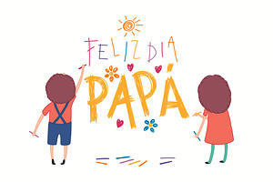 Fathers Day card with kids drawing, an Object Illustration by sceptical cactus
