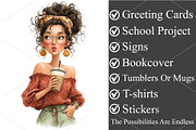 Summer Woman Watercolor Clipart PNG, a Seasonal Illustration by Canvas Craft (Thumbnail 1 of 5)