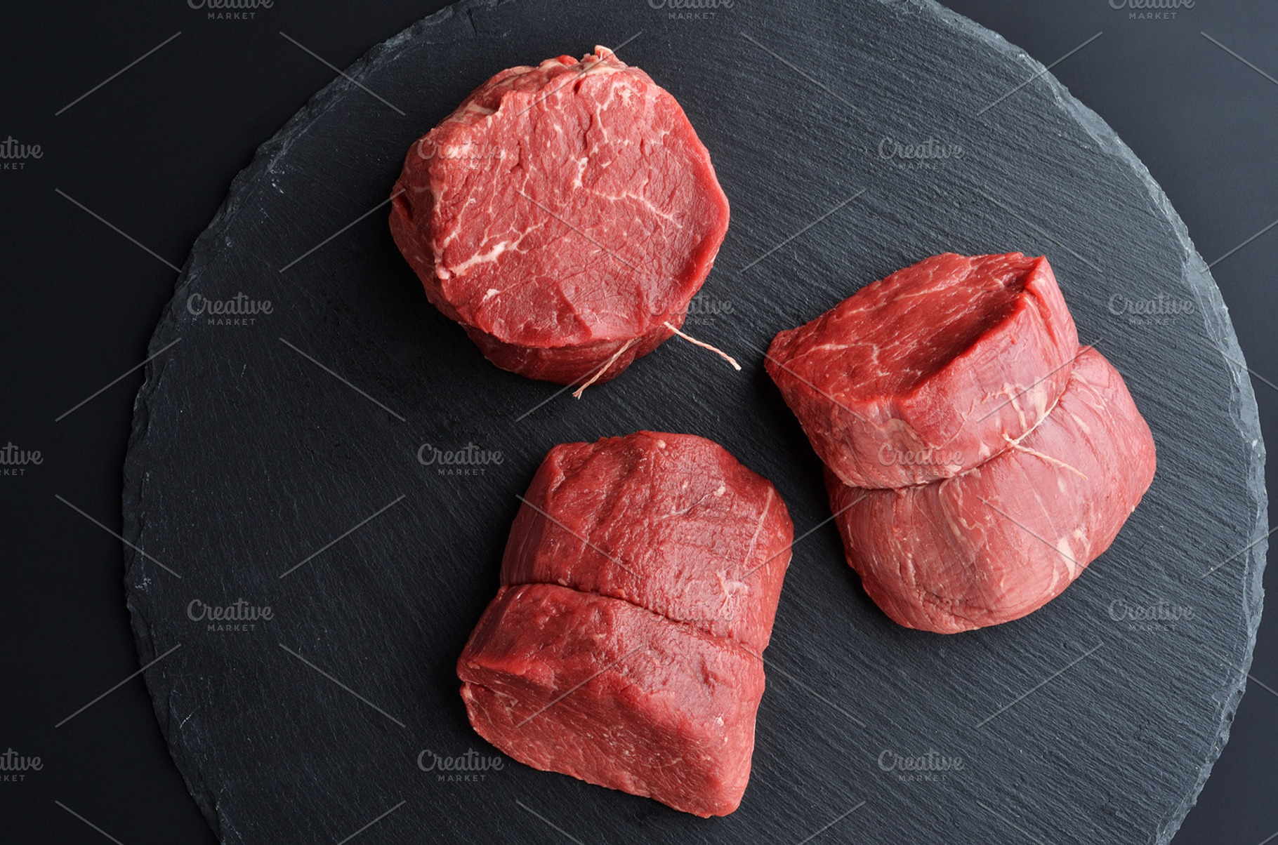 Fresh raw tenderloin beef steaks stock photo containing beef and prime, a Food & Drink Photo by Food Stock