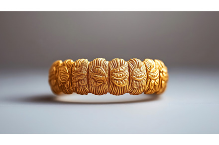 Intricately designed gold bracelet, a Beauty & Fashion Photo by Sergey Kotenev