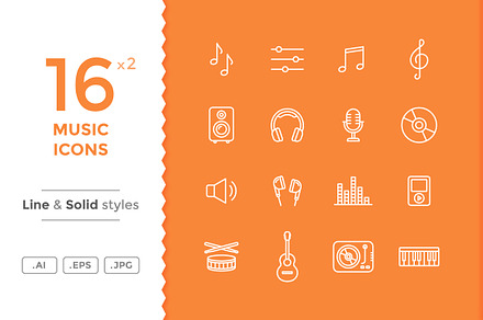 Music Icons, a Solid Icon by filborg