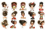 Messy Bun Girls PNG Clipart, a Person Illustration by Nicolle's Colorful Art (Thumbnail 5 of 7)