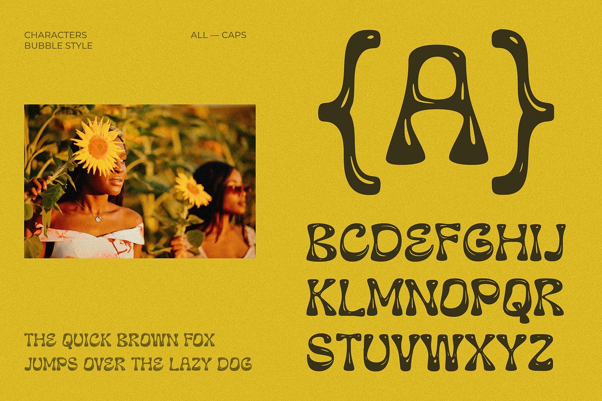 Aesthetic Bubbly Experimental Font, a Sans Serif Font by Drizy (Photo 5 of 10)