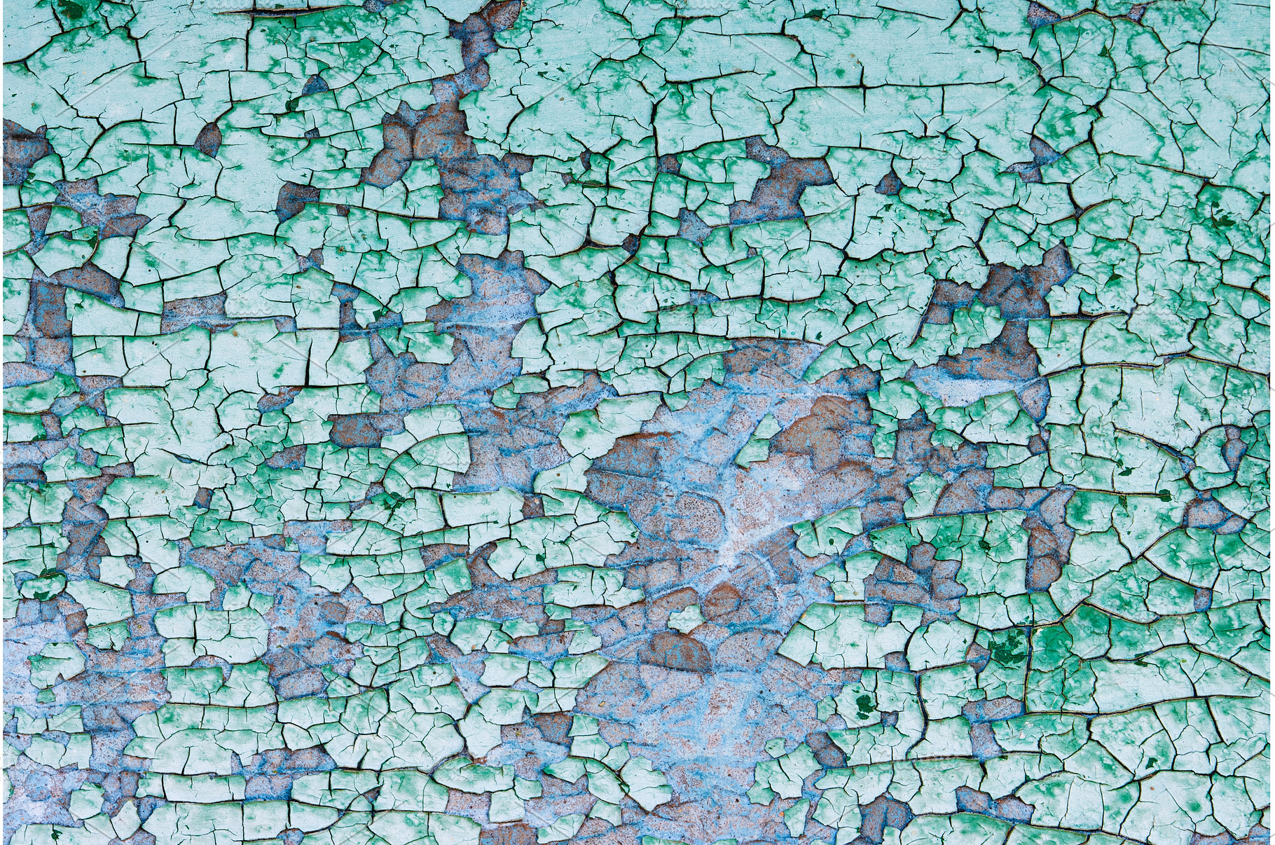 Old peeling green and blue paint on, a Background Photo by Pakosta