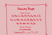 Ordinary People Handwritten Fonts, a Handwritten Font by tomatstudio (Thumbnail 5 of 6)
