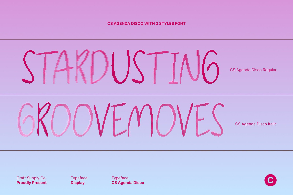 CS Agenda Disco, a Handwritten Font by Craft Supply Co. (Photo 3 of 8)
