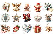 Vintage Handmade Christmas Cliparts, an Illustration by Designking (Thumbnail 3 of 5)