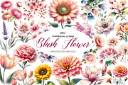 Blush Flower clipart, an Illustration by CreationArt (Thumbnail 1 of 4)