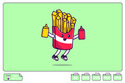 Cute French Fries Holding Tomato Sau, an Object Graphic by Artstorystudio (Thumbnail 1 of 3)