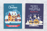 Cozy Winter House Christmas Cards, an Illustration by Alex Krugli (Thumbnail 3 of 8)