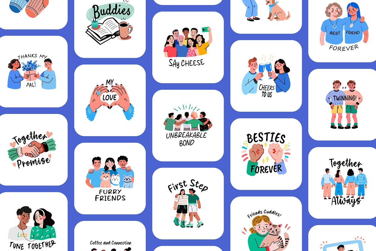 Animated Friends Stickers Pack, an Emoji Icon by Prosymbols (Photo 3 of 5)
