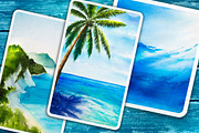 Seascapes. Watercolor illustrations., an Illustration by AlexGreenArt (Thumbnail 9 of 9)
