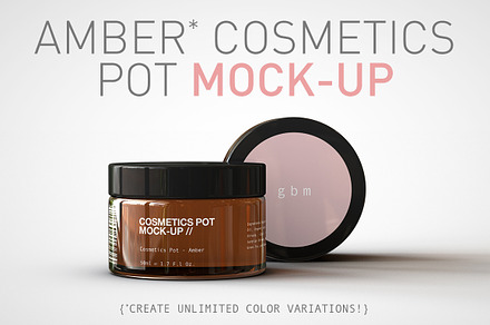 Amber Cosmetics Pot Mock-Up