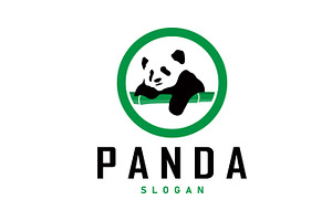 panda bear logo cute and lazy simple, a Branding & Logo Template by Maylianaw28