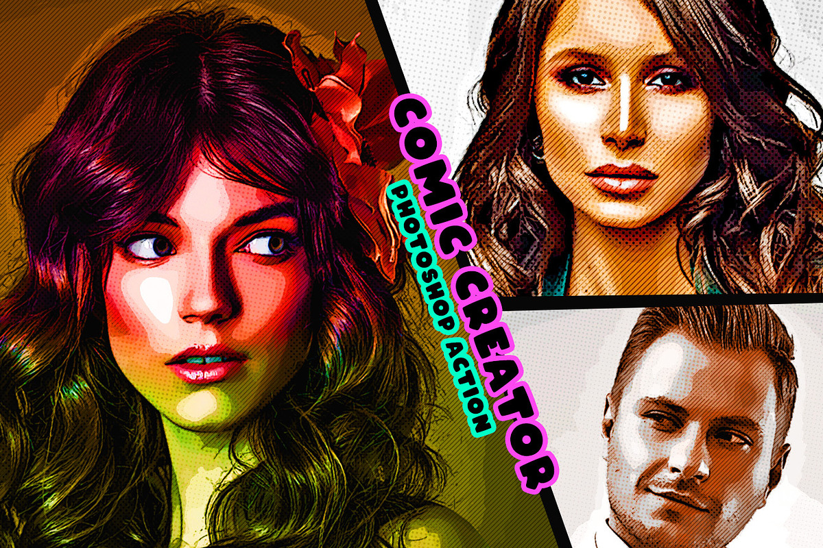 Comic Creator Photoshop Action, an Action Add-On by MRI STUDIO (Photo 1 of 16)