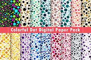 Colorful Dot Digital Paper Pack, a Pattern Graphic by Dream Creation (Thumbnail 1 of 5)