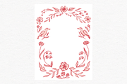 Pink Floral Frame Wedding Clipart, an Illustration by Jordyn Grace Design (Thumbnail 1 of 2)
