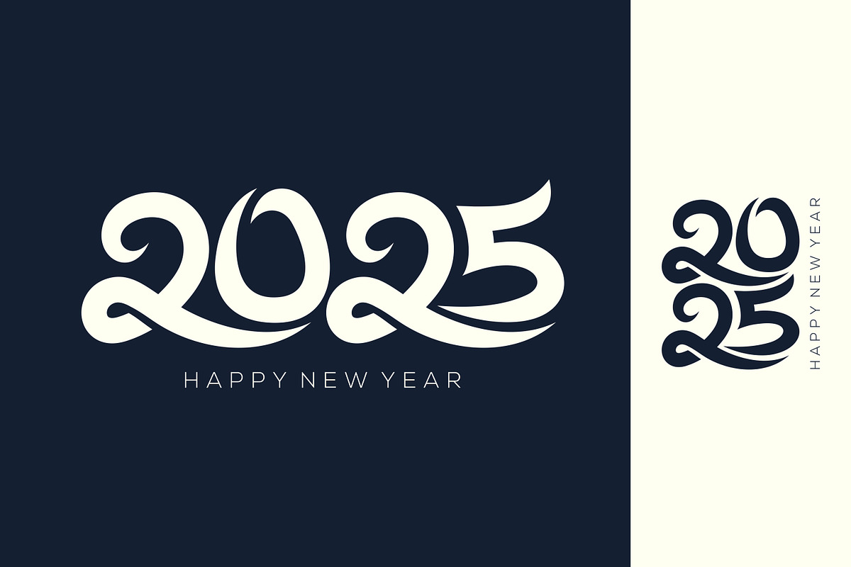 2025 Happy New Year design vector., a Branding & Logo Template by BARONSTD (Photo 2 of 3)