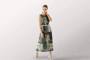 Ethnic Geometric Patchwork Pattern