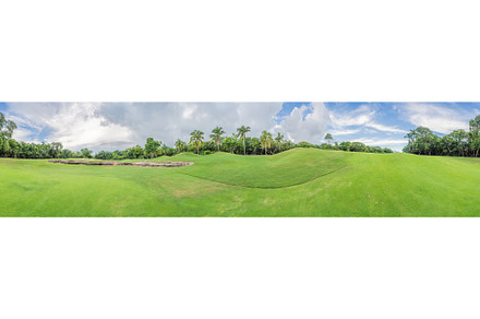 Scenic panorama of a tropical golf, a Sports & Recreation Photo by Elizaveta Galitskaya
