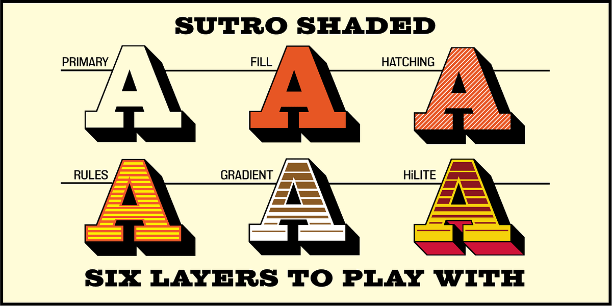 Sutro Shaded, a Slab Serif Font by Parkinson Type Design (Photo 6 of 7)