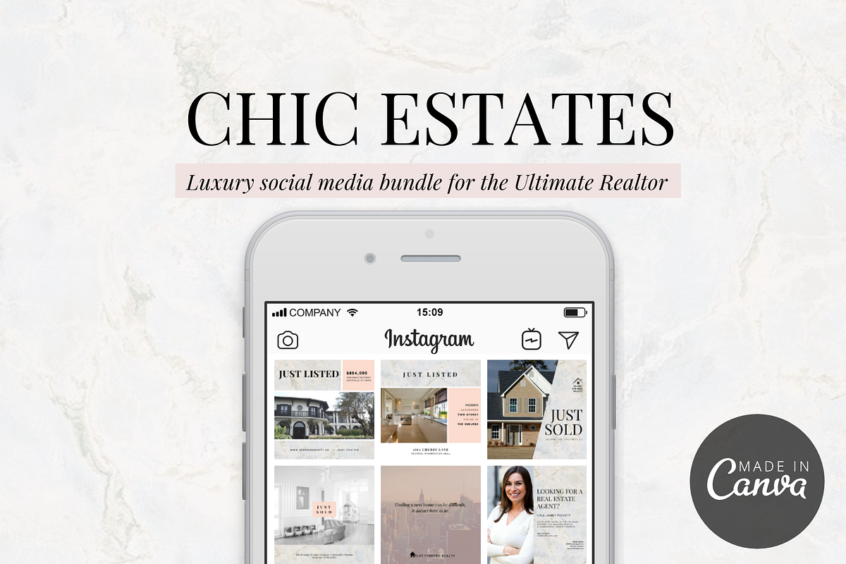 Chic Estates Social Media Bundle, a Social Media Template by Sales Shop (Photo 1 of 3)