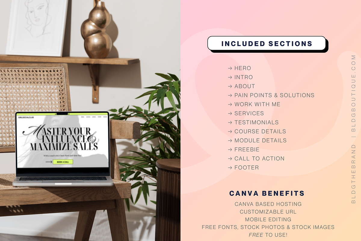 Bold Canva Coaching Website preview 8