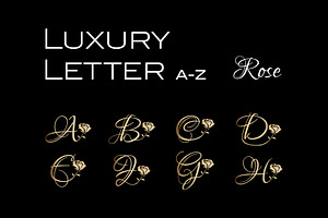 Luxury Letter A-Z with Rose Logo Kit, a Branding & Logo Template by Luxury Logos