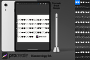 Facial Glasses Set 3 Procreate Brush, a Brush Add-On by Disasterology Ink (Thumbnail 2 of 10)