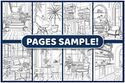 Minimalist Art Interior Color Pages, an Illustration by BrightMart (Thumbnail 3 of 3)
