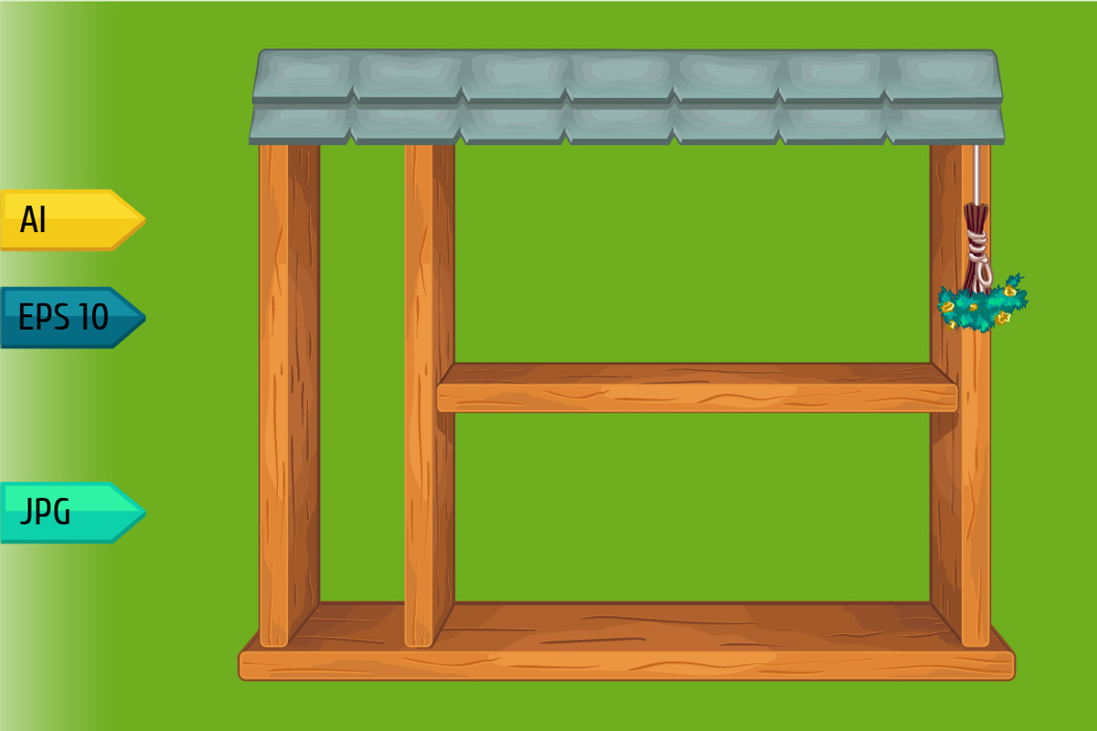 Game wooden shelf windows set, a Templates & Theme by julia_musdotter (Photo 5 of 20)