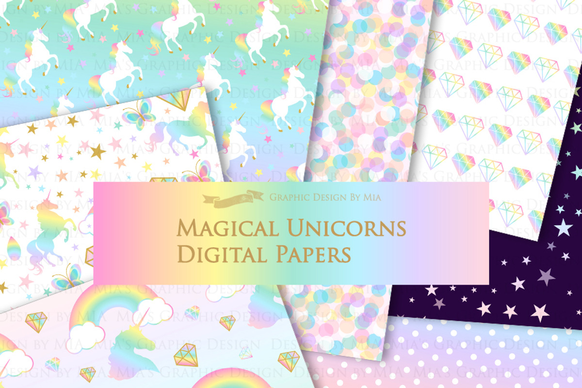 Magical Unicorns, Einhorn, Rainbow, an Illustration by Mia's Graphic Design (Photo 9 of 10)