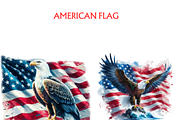 American Flag Clipart Bundle, USA, a Seasonal Illustration by VM PARTYS  BY TAIRUMA (Thumbnail 3 of 10)