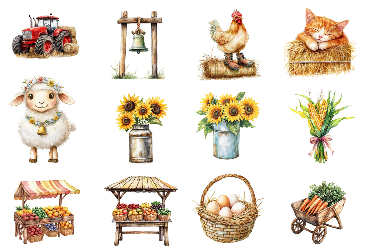 Farmer Life Sublimation Clipart, an Illustration by Designworld (Photo 4 of 6)