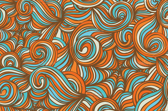 Vector abstract wave patterns. preview 4
