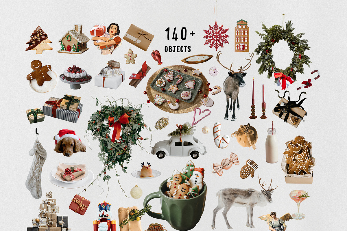 Vintage Christmas Collage, an Object Graphic by Purple (Photo 10 of 12)