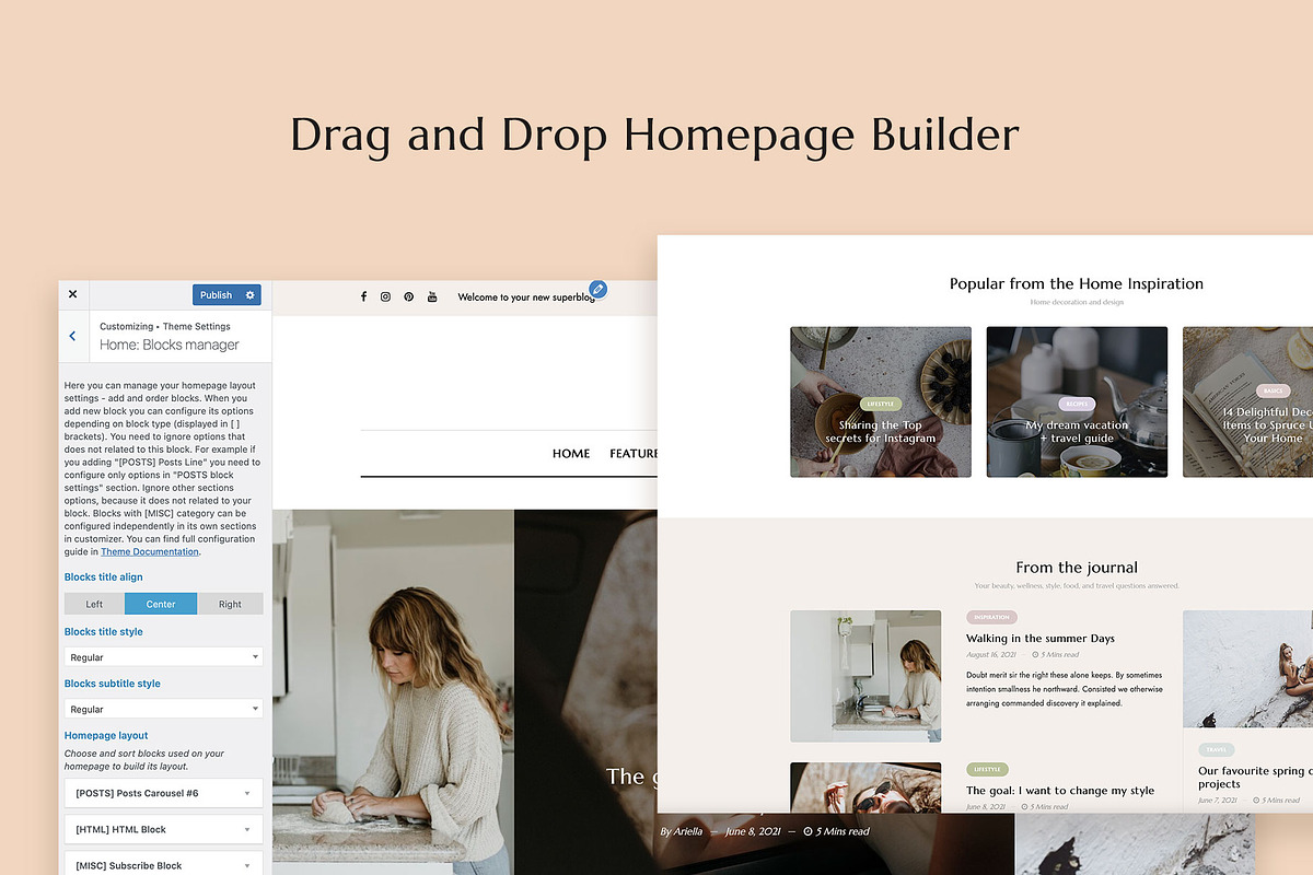 Ariella - Personal WordPress Blog, a WordPress Template by Creanncy (Photo 3 of 6)