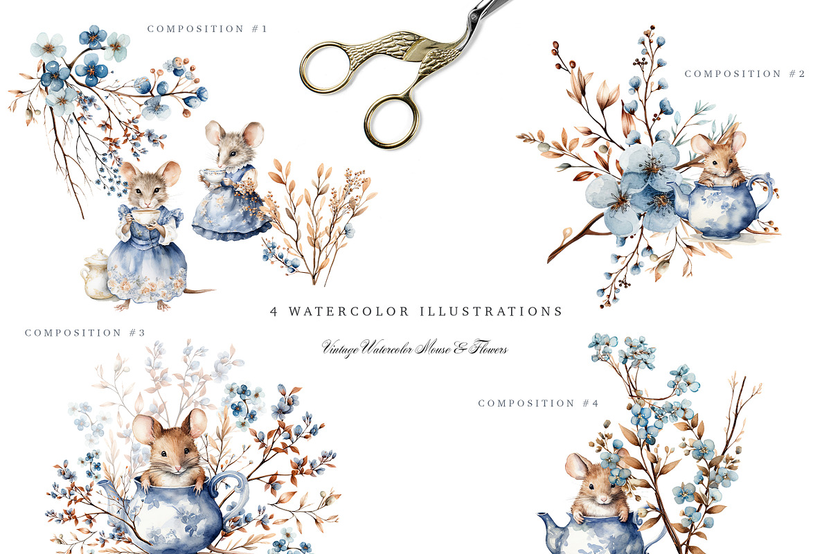At The Mice Tea Party Collection, an Animal Illustration by Pati Paints (Photo 12 of 14)