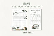 BOOK LOVER SET AND A BONUS, an Illustration by YULIYA MART DESIGN (Thumbnail 10 of 10)