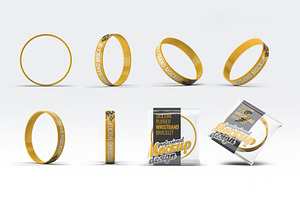 Silicone Rubber Wristband Mock-Up, an Apparel Mockup by DesignRushMarket