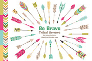 Bohemian Arrows Clipart & Vectors, an Illustration by Amanda Ilkov (Thumbnail 1 of 4)