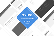 Axure Responsive template Blog 4, a Wireframe Template by Humble UX (Thumbnail 1 of 5)