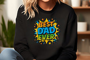 BEST DAD EVER Comic Style PNG, an Illustration by DreamCafeArt (Thumbnail 3 of 6)